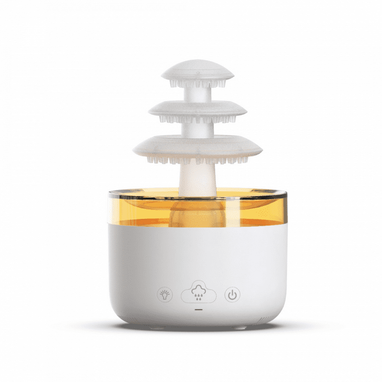 RaindropRelaxation - Calming Rain - Mushroom Rain Cloud Humidifier – Water  Sound & Essential Oil Diffuser for Home Aroma – Bedroom Night Light With