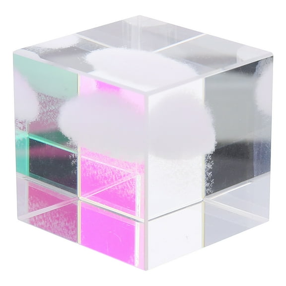 Rain Cloud Paperweight in Crystal Glass Cube Creative Crystal Cube Gift Transparent