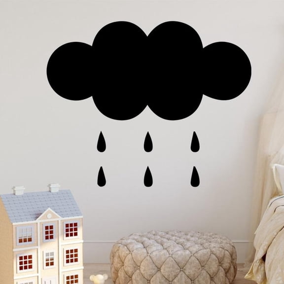 Rain Cloud Pattern Wall Sticker Wall Decal Sticker Home Decor DIY Removable Art Vinyl Mural for Living Room Bedroom Wall Decal 30x37cm