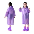 thumbnail image 1 of Rain Coat Boys Lightweight Waterproof Girls Rain Jacket Reusable Kids Ponchos with Hood Girls Rain Jacket Size 4-9 Years, 1 of 4