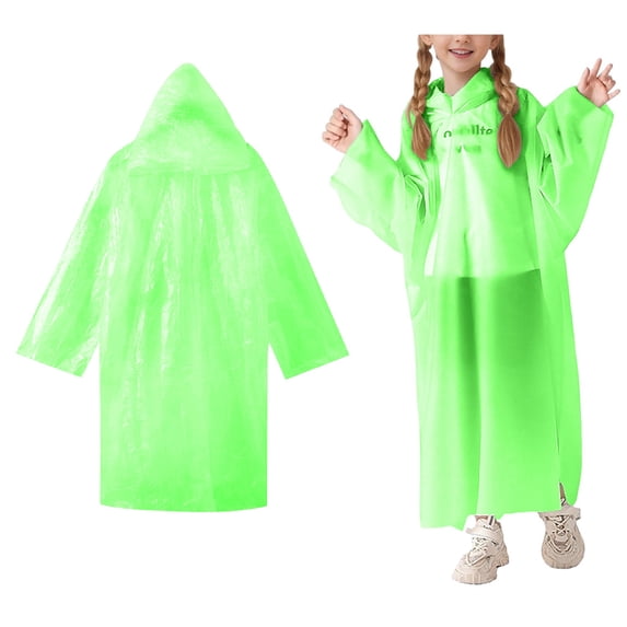 Rain Coat Kids Lightweight Waterproof Boys Rain Jacket Reusable Rain Ponchos with Hood Boys Rain Jacket Size One Size