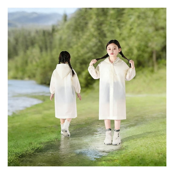Rain Coat Kids Waterproof Boys Rain Jacket Reusable Kids Ponchos with Hood Boys Rain Jacket Size 4-9 Years