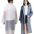 thumbnail image 1 of Rain Coat Poncho for Adult,2 Pack Women Men Reusable Raincoats Emergency with Hood and Drawstring, 1 of 7