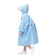 thumbnail image 1 of Rain Coat Toddler Hooded Long Raincoats 1 Piece Loose Fit Student Cycling to School Outdoor Clothing for Boys and Girls Sky Blue 4XL, 1 of 3
