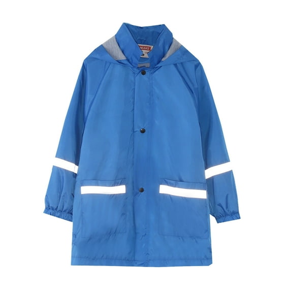 Toddler Rain Jacket Size 6-7 Children Button Rain Jacket Hooded Windproof Raincoat Kids Long Sleeve Hoodie Trench Rain Coat