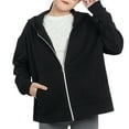 thumbnail image 1 of Rain Coats Girls Dandelion Durable Leisure Jackets for Active Kids Lightweight Jackets with Elastic for Kids Harajuku Secure Zippered Pocket Jackets Black, 160, 1 of 9