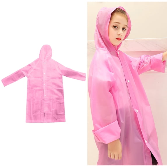 Rain Coats for Kids Boy Light Waterproof Boys Rain Jacket Reusable Kids Ponchos with Hood Girls Raincoat Size One Size