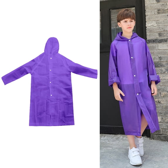Rain Coats for Kids Boy Waterproof Girls Rain Jacket Reusable Rain Ponchos with Hood Lightweight Rain Poncho One Size