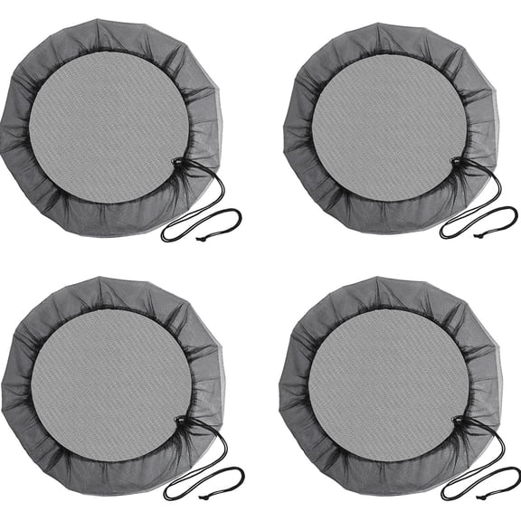 Rain Collector Net Cover Outdoor Rain Bucket Cover Rain Filter To Stop Leaves Tool 4PCS