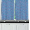thumbnail image 1 of Rain Curtains 2 Panels Set, Hand Drawn Scribbled Linear Clouds and Multi Size Heart Shape Figures in Pink Tones, Window Drapes for Living Room Bedroom, 55W X 39L Inches, Multicolor, by Ambesonne, 1 of 2