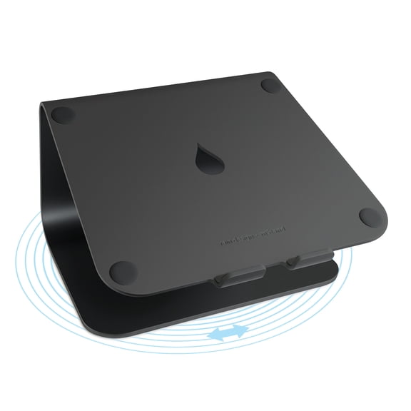 Rain Design mStand360 Laptop Stand w/ Swivel Base - Black, Black