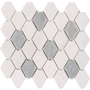 Rain Drop Dolomit & Tahoe Honed Marble Waterjet Mosaic Tile