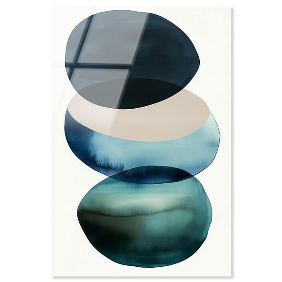 Rain Drops Zoom High-Gloss Frameless Acrylic Glass Wall Art Geometric Abstract by Art Remedy, Ready to Hang, 10 x 15