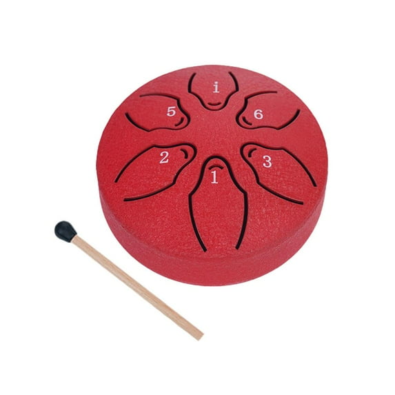 Drum for Singing and Dancing Portable Craft Mini Void Drum 3-inch 6-tone Lot Z7 U3H3