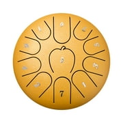Rain Drum,Hand Pan,Outdoor Rain Drum 6 Inch 11-note Little Pattern Steel Tongue Drum,Hand Pan Drum,Rain Drum For Outside,Outdoor Musical Instruments Create In GardenGold