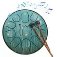 thumbnail image 1 of Rain Drum for Outside 11 Note 6 Inch Rain Drum for Garden, Steel Tongue Drum Rain Chime,Chakra Drum for Rain, Outdoor Handpan Drum,steel tongue drum,Rain Drums Adult Hand Disc Drum, 1 of 4