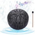 thumbnail image 1 of Rain Drum for Outside, 3 Inch 6 Notes Steel Tongue Drum Rain Chime, Chakra Drum for Rain Outdoor, Steel Drum Healing Instrument, Mini Handpan Drum Musical Instruments for Garden (Black), 1 of 7