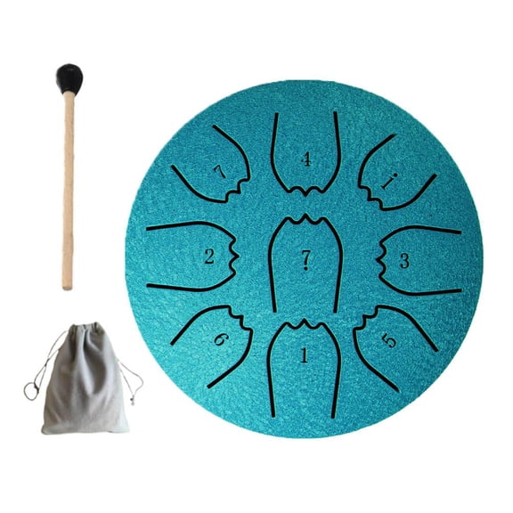 Rain Drum for Outside, 4 Inches 9 Notes Mini Steel Tongue Drums Chime, Waterproof Meditation Rain Chime, Rain Drum for Garden Instrument, Musical Instruments for Adult Gift