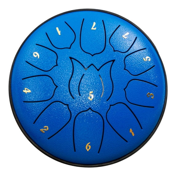 Rain Drum for Outside - 6-Inch 11-Tone Steel Tongue Drums for Adults, Percussion Instrument for Meditation Yoga Musical Education, Musical Gift for Family and Friends