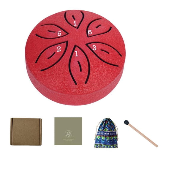 Rain Drum for Outside Garden,3 Inches 6 Notes Steel Tongue Drum Rain Chime Waterproof Musical Instrument for Garden,Mini RainDrum for Meditation,Yoga,Outdoor Relaxation