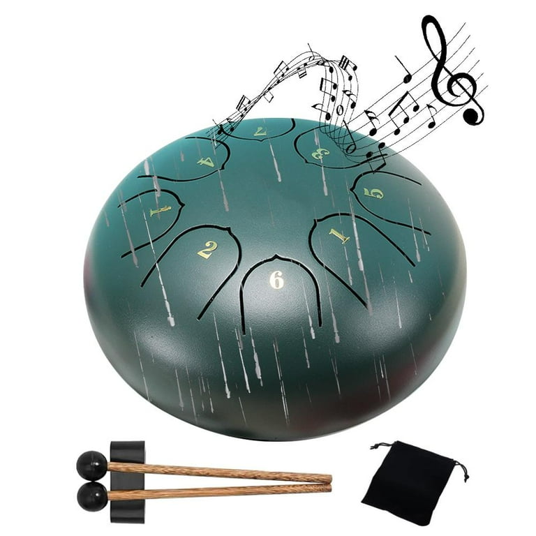 Rain Drum for Outside Garden 8 Tone 6 Inch Chakra Rain Drum Steel Tongue Drum Rain Music Maker Outside Musical Instrumentto to Create a Peaceful and