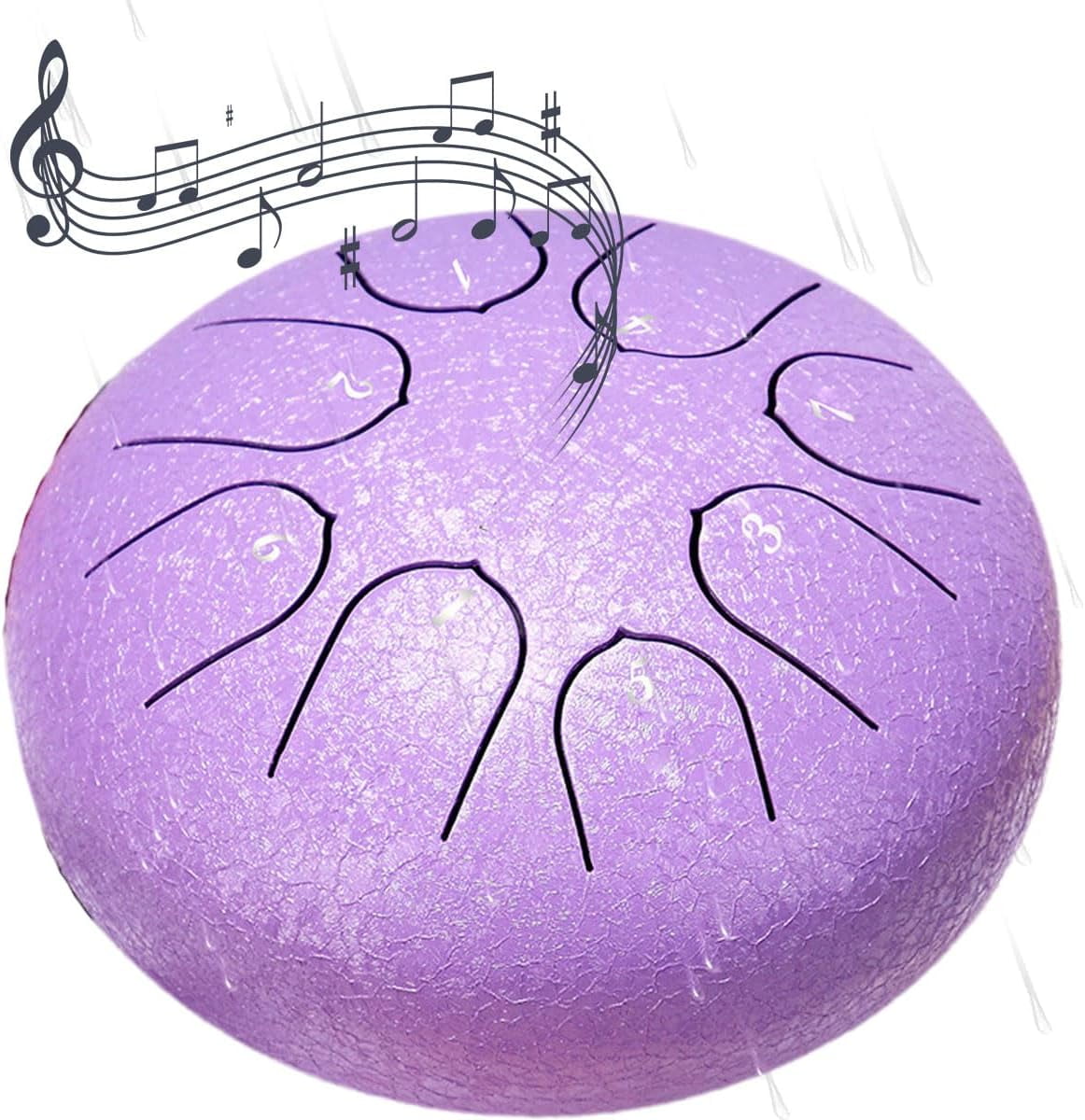 Rain Drum For Outside Garden, 8 Note 6 Inch Steel Tongue Drum
