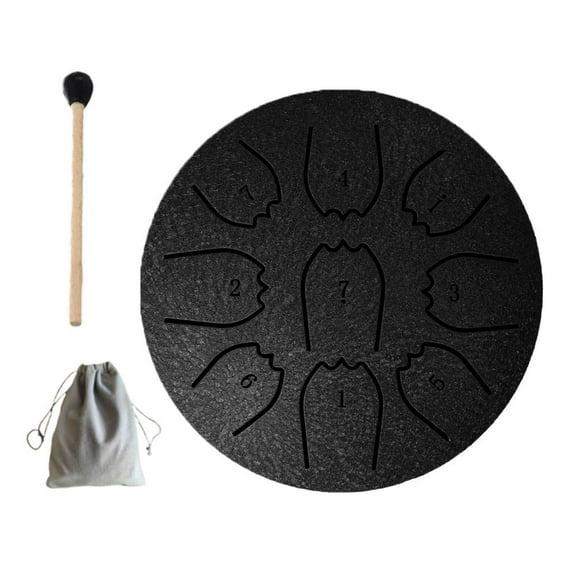 Rain Drum for Outside Garden, Steel Tongue Drum, 4 Inch 9 Tone Musical Percussion Instrument, Percussion Instrument for Meditation Musical Education Yoga Gifit for Toddler