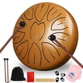 thumbnail image 1 of Rain Drum for Outside Garden, Steel Tongue Drum 6 Inches 11 Notes, Rain Chime Rain Drum for Outside, Steel Tongue Drum Rain Chime Waterproof, Steel Tongue Drum, Mini Handpan Drum, 1 of 9