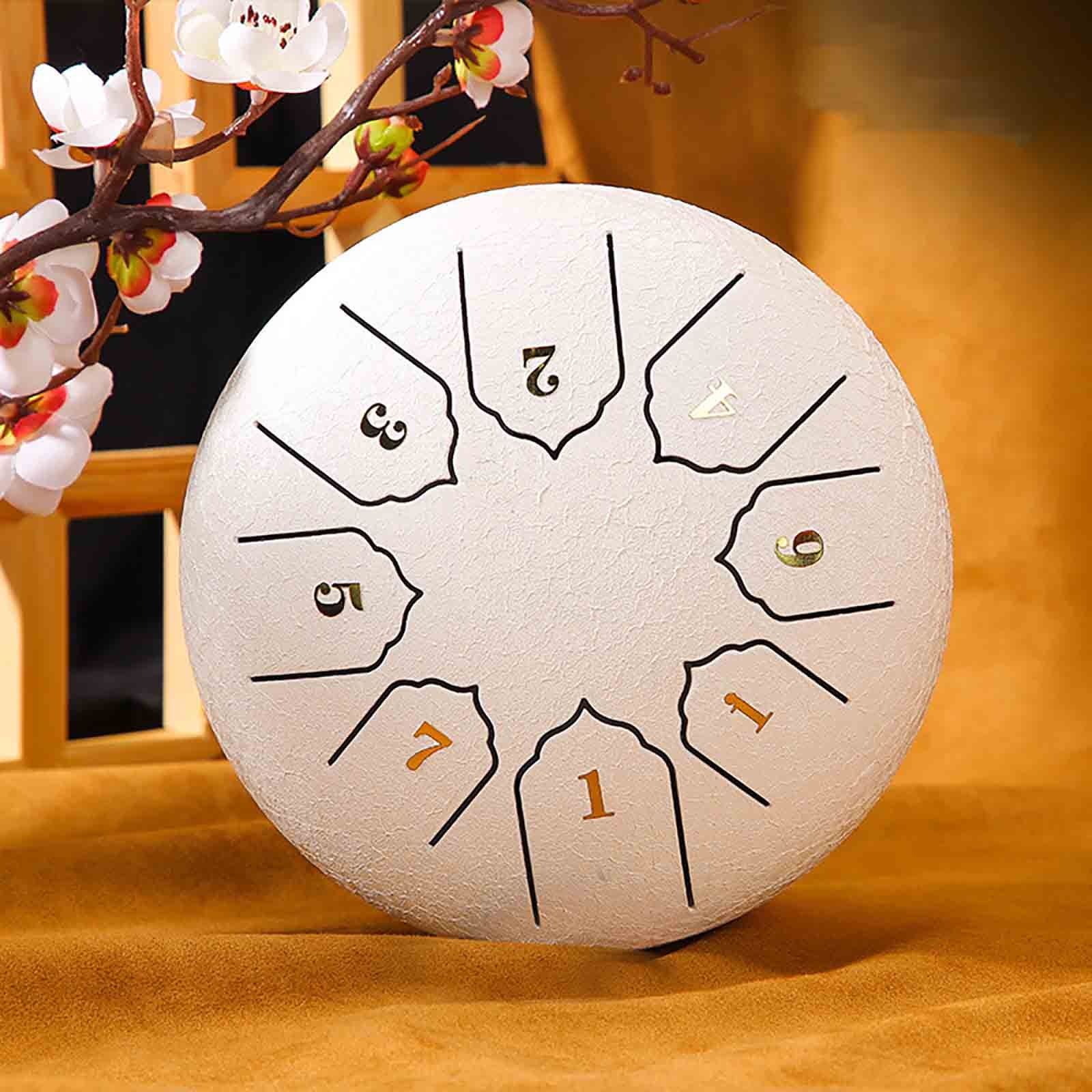 Rain Drum For Outside, Steel Tongue Drum 6 Inch 8 Notes, Rain Drum Instrument For Outside, Worry Free Drum Handpan Drum Mini, for Kids Adults Education Entertainment Meditation Yoga Zen Gifts