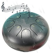 Rain Drum for Outside Garden Drum Rain Chime Waterproof Rain Drum for Garden Instrument 6 Inches 8 Notes Silver