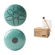 Rain Drum for Outside Garden, Steel Tongue Drum Rain Chime, 6 Inch 8 Note Chakra Drum for Rain, Waterproof Musical Rain Drum for Garden