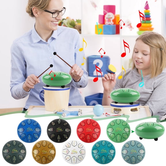 Rain Drum for Outside Garden, Steel Tongue Drum Rain Chime Waterproof, 8 Notes, Mini Handpan Drum