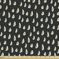 thumbnail image 1 of Ambesonne Rain Fabric by the Yard Upholstery, Brush Stroke Raindrops, 1 Yard, Charcoal Grey Eggshell, 1 of 5