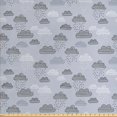 thumbnail image 1 of Ambesonne Rain Fabric by the Yard Upholstery, Tribal Motif Inspired, 10 Yards, Charcoal Grey Blue Grey, 1 of 4