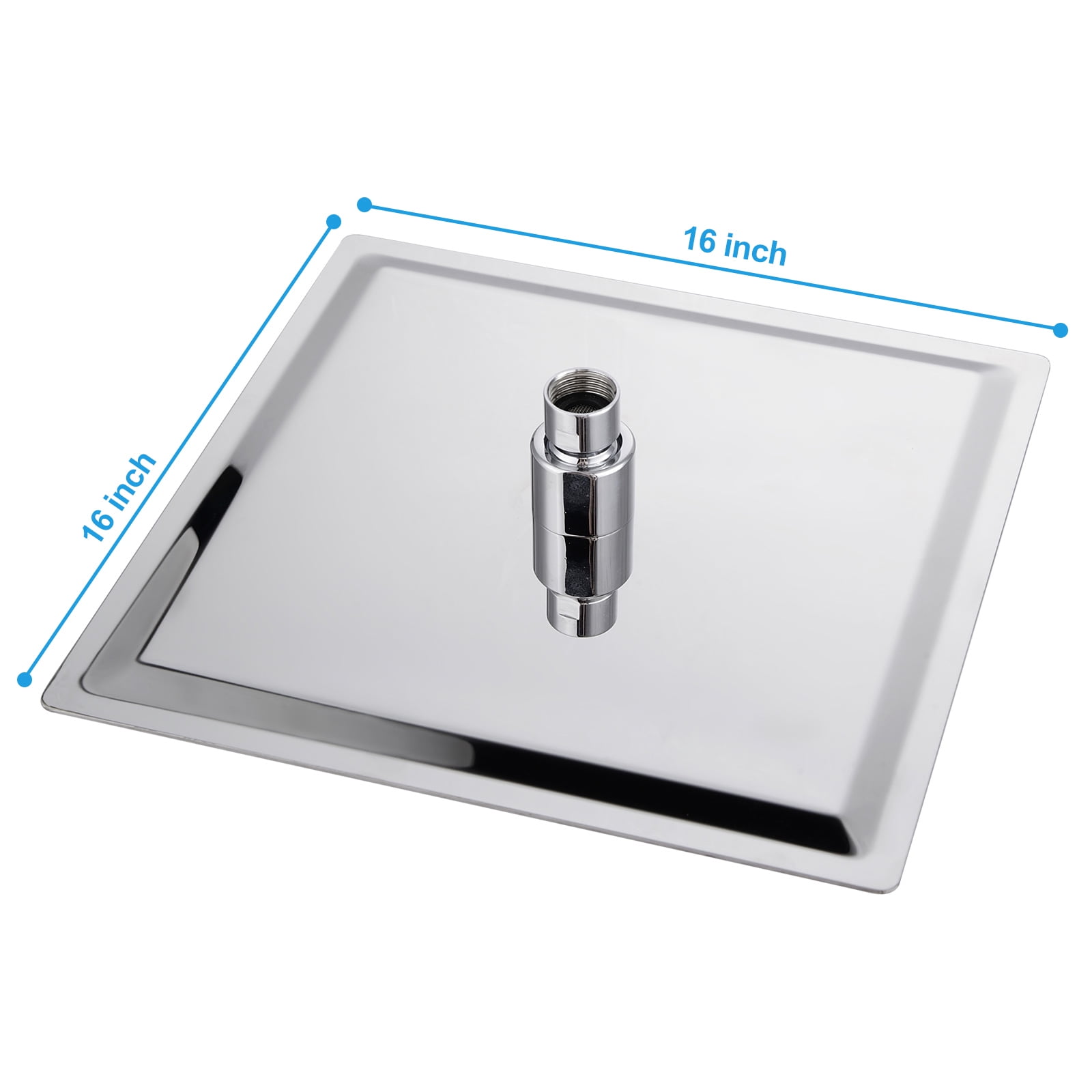 Bathroom Mirror Rain Fixed Shower Head (16 Inch Square, Chrome),Bathroom Cabinet