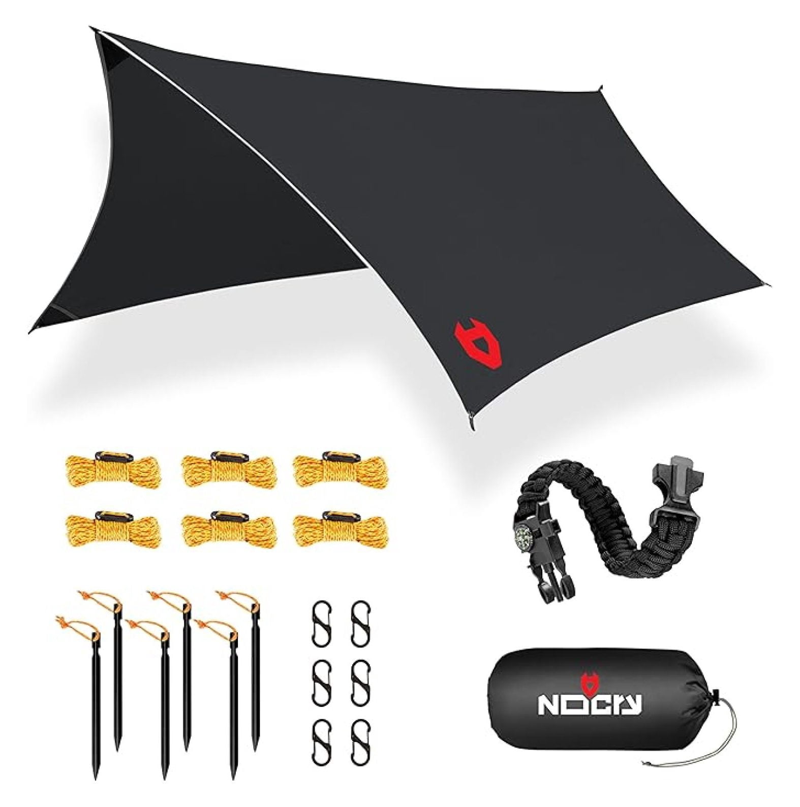 Rain Fly 12x10 Waterproof Camping Tarp; Lightweight Hammock Shelter ...