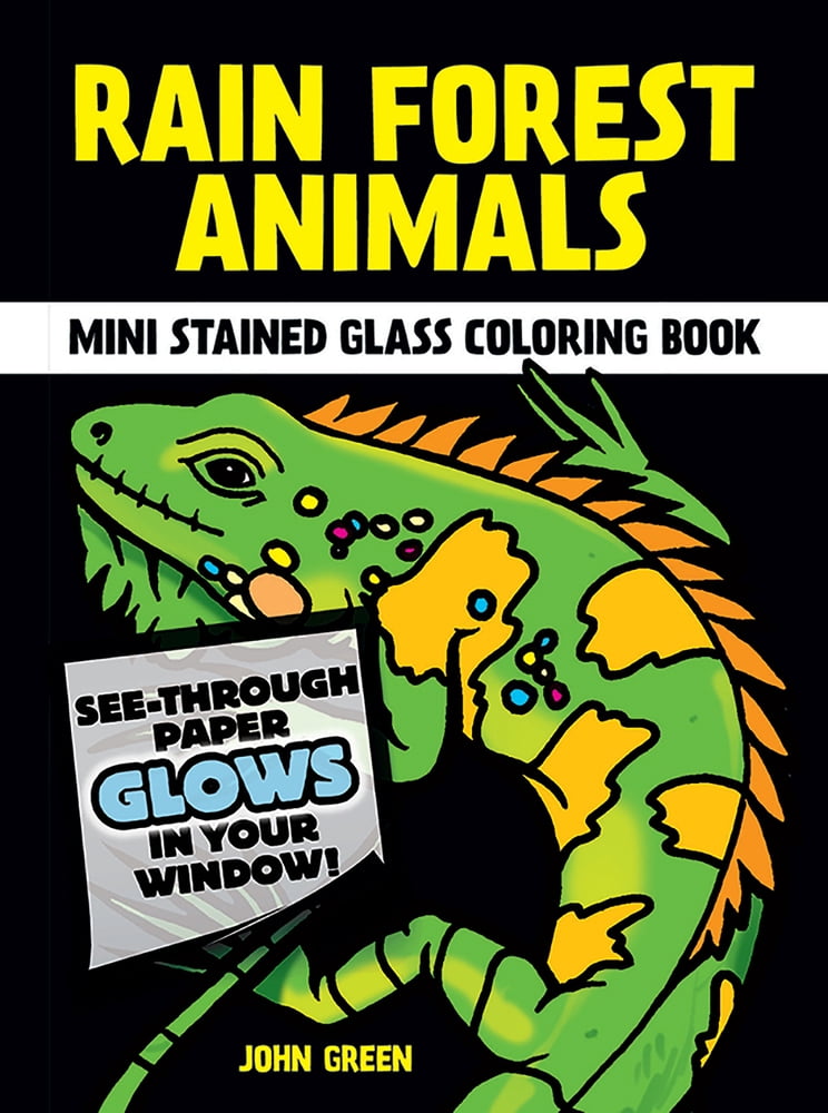 Pre-Owned Rain Forest Animals Stained Glass Coloring Book (Paperback) 0486281906 9780486281902