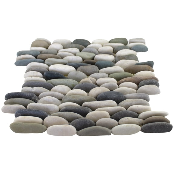 Rain Forest Stacked Blend Pebble Tile 12" x12" (5.0 Sq. ft. / Case)
