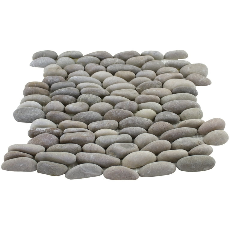 Rainforest White Stacked Stone Pebble Wall Tile 12 Rainforest White Stacked Stone Pebble Wall Tile 12