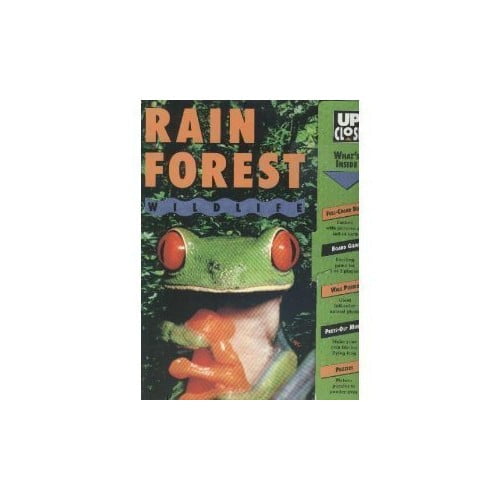 Pre-Owned Rain Forest Wildlife/Book, Board Game, Poster, Press-Out Model Frog and Picture Puzzles (Up Close) Paperback