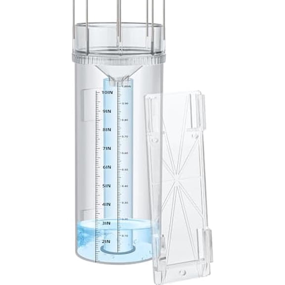 Rain Gauge Outdoor Tube,10"Capacity Easy-to-Read Large Rain and Snow Gauge with Mounting Bracket,Freeze Proof Rain Gauge for Yard Garden Rainfall Measure,Precise Professional Accurate to 0.01 inch