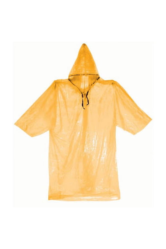 Rain Gear Raincoat Lightweight Poncho Outdoor Emergency Weather - Orange