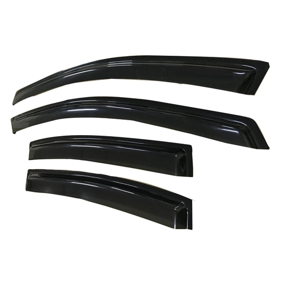 Rain Guard Window Car Visor Deflector, Dark Smoke, 4PCS Set-Rain Guard Window Car Vent Visor Wind Deflector