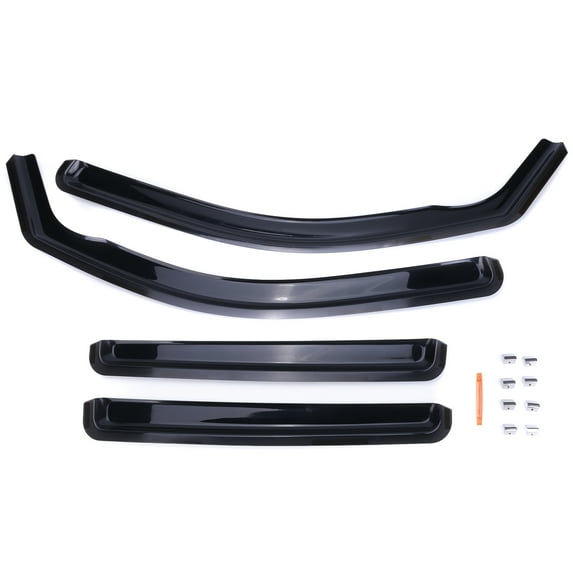 Rain Guards for Ford Maverick 2022-2025, Front/Rear Window Deflectors Black