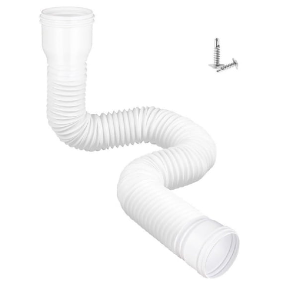 Rain Gutter Downspout Extension, Drainage Pipe, Flexible PE Extendable Drain Away Extender for Outdoor Villa Round (Brown)