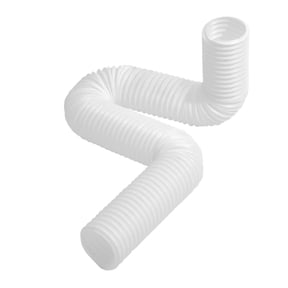 Rain Gutter Downspout Extensions 2-Pack, White - Flexible Extender 22-63 Inch, Downspout Adapter for 2x3, 3x3, 3x4 Inch, Gutter Drain Extension