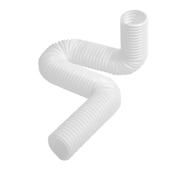Rain Gutter Downspout Extensions 2-Pack, White - Flexible Extender 22-63 Inch, Downspout Adapter for 2x3, 3x3, 3x4 Inch, Gutter Drain Extension