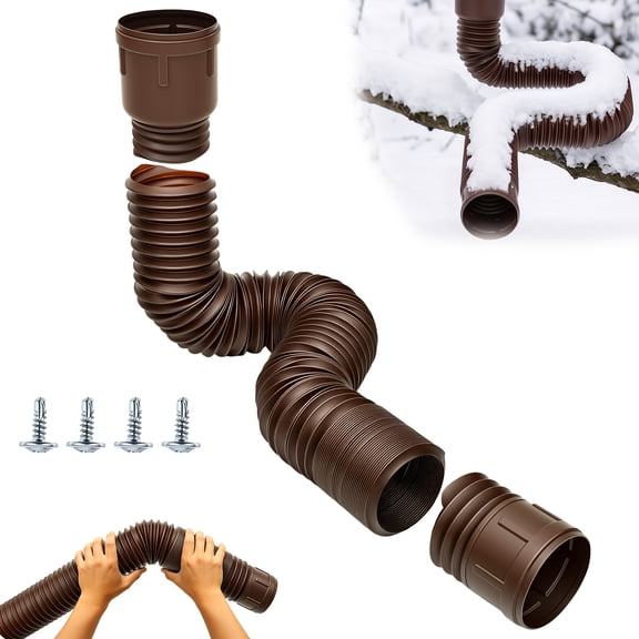 Rain Gutter Downspout Extensions Flexible Downspout Extender for Rainwater Drainage Easy Install Drainage Pipe for Foundation Protection