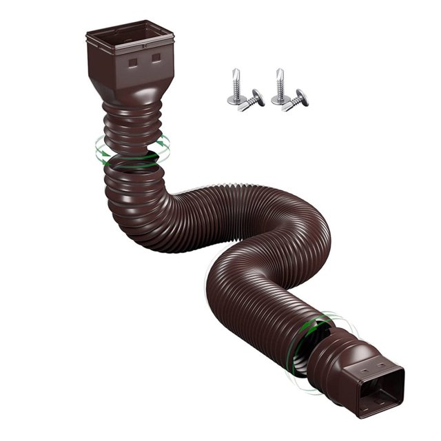 Rain Gutter Downspout Extensions Flexible Universal Drain Pipe Fit