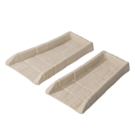 Rain Gutter Downspout Splash Block Drain Tray Rainwater Runoff Diverter for Drainage, Set of 2